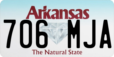 AR license plate 706MJA