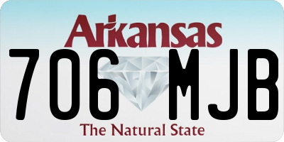 AR license plate 706MJB
