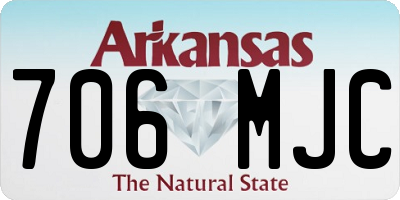 AR license plate 706MJC