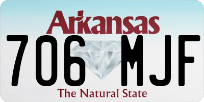 AR license plate 706MJF