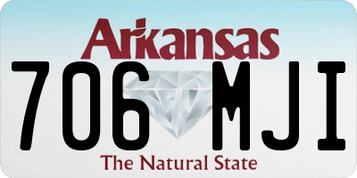 AR license plate 706MJI