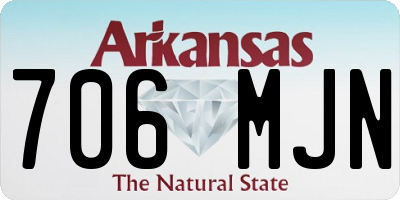 AR license plate 706MJN