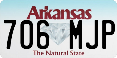 AR license plate 706MJP