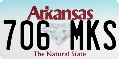 AR license plate 706MKS