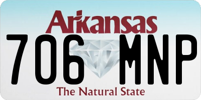 AR license plate 706MNP