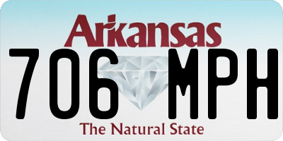 AR license plate 706MPH