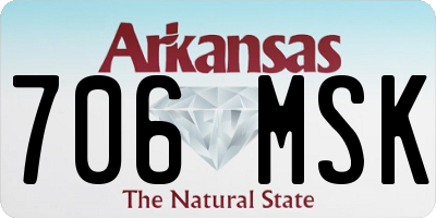 AR license plate 706MSK