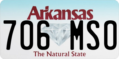 AR license plate 706MSO