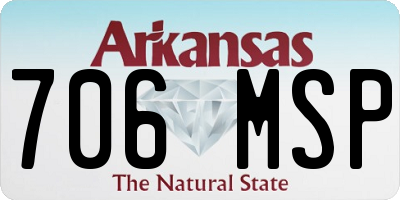AR license plate 706MSP
