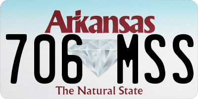 AR license plate 706MSS