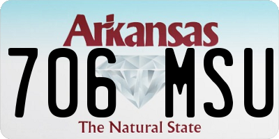 AR license plate 706MSU