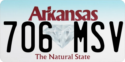 AR license plate 706MSV