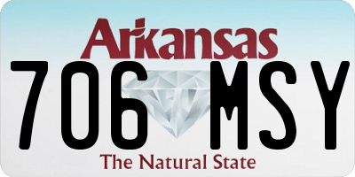 AR license plate 706MSY
