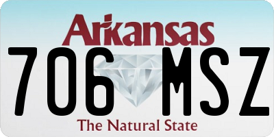 AR license plate 706MSZ