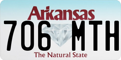 AR license plate 706MTH
