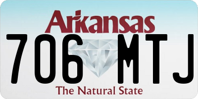 AR license plate 706MTJ