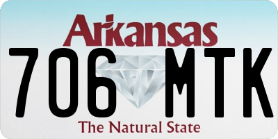 AR license plate 706MTK