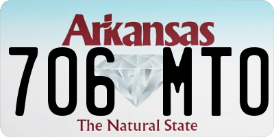 AR license plate 706MTO