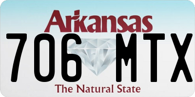 AR license plate 706MTX