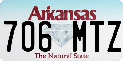 AR license plate 706MTZ