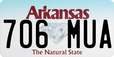 AR license plate 706MUA