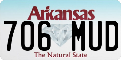 AR license plate 706MUD