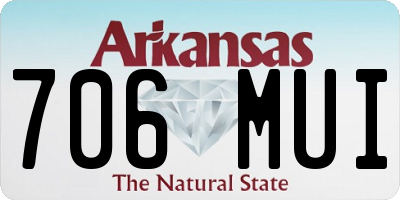 AR license plate 706MUI