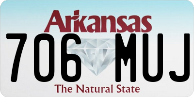 AR license plate 706MUJ