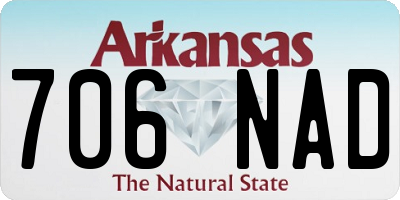 AR license plate 706NAD