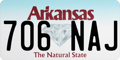 AR license plate 706NAJ