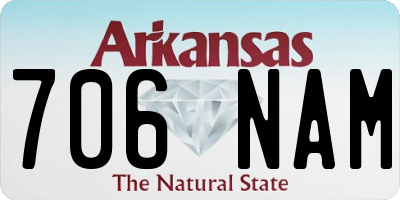 AR license plate 706NAM