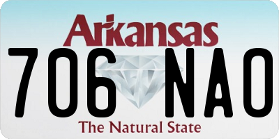 AR license plate 706NAO