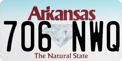 AR license plate 706NWQ