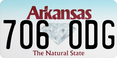 AR license plate 706ODG