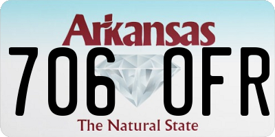 AR license plate 706OFR