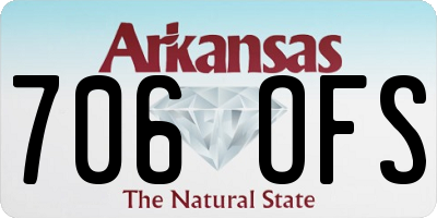 AR license plate 706OFS