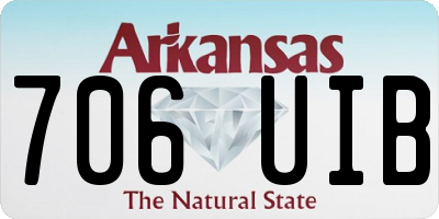 AR license plate 706UIB