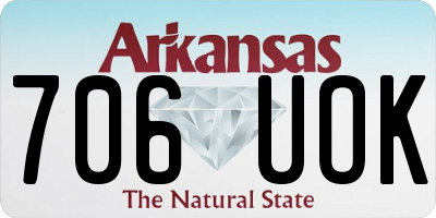 AR license plate 706UOK