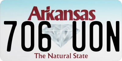 AR license plate 706UON