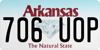 AR license plate 706UOP