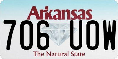 AR license plate 706UOW