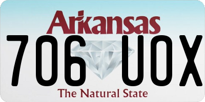 AR license plate 706UOX