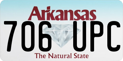 AR license plate 706UPC