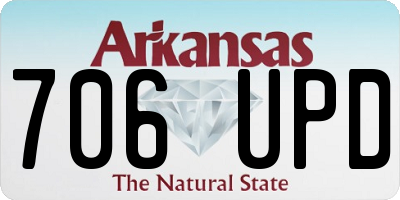 AR license plate 706UPD
