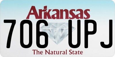 AR license plate 706UPJ