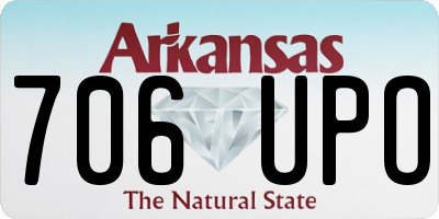 AR license plate 706UPO