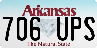 AR license plate 706UPS