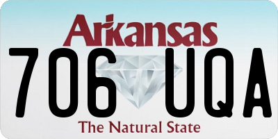 AR license plate 706UQA