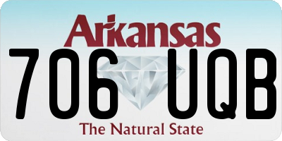 AR license plate 706UQB