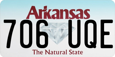AR license plate 706UQE